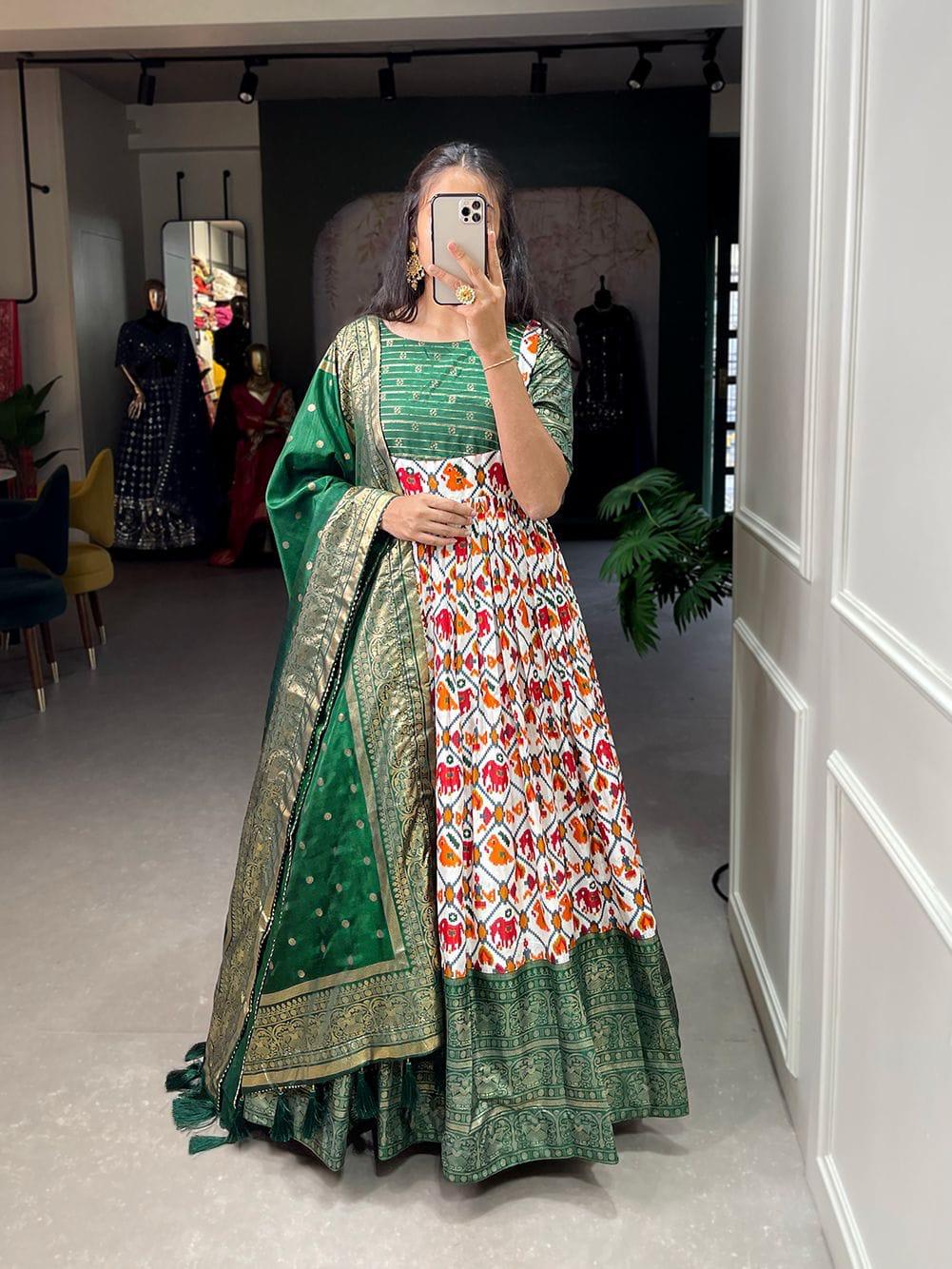 New arrival fully stitched dola silk gown size XL : ready for dispatch