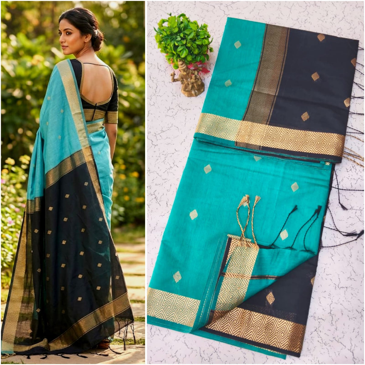 Nayan inspired Silk Cotton saree Model kalyani cotton sarees