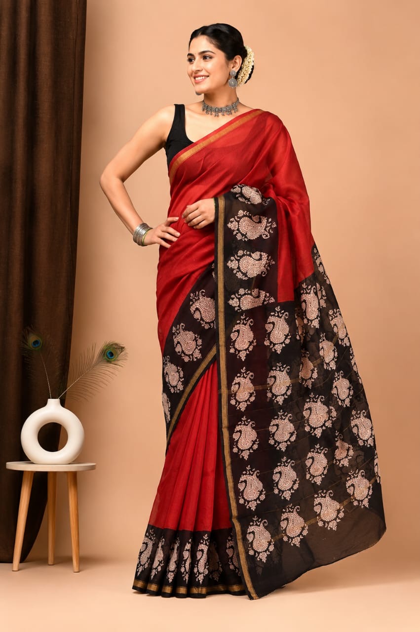 Beautiful chanderi silk saree