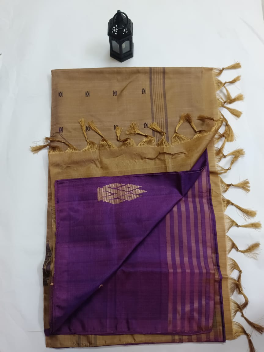 Elegant vaazhainaarpattu vegan silk saree without blouse