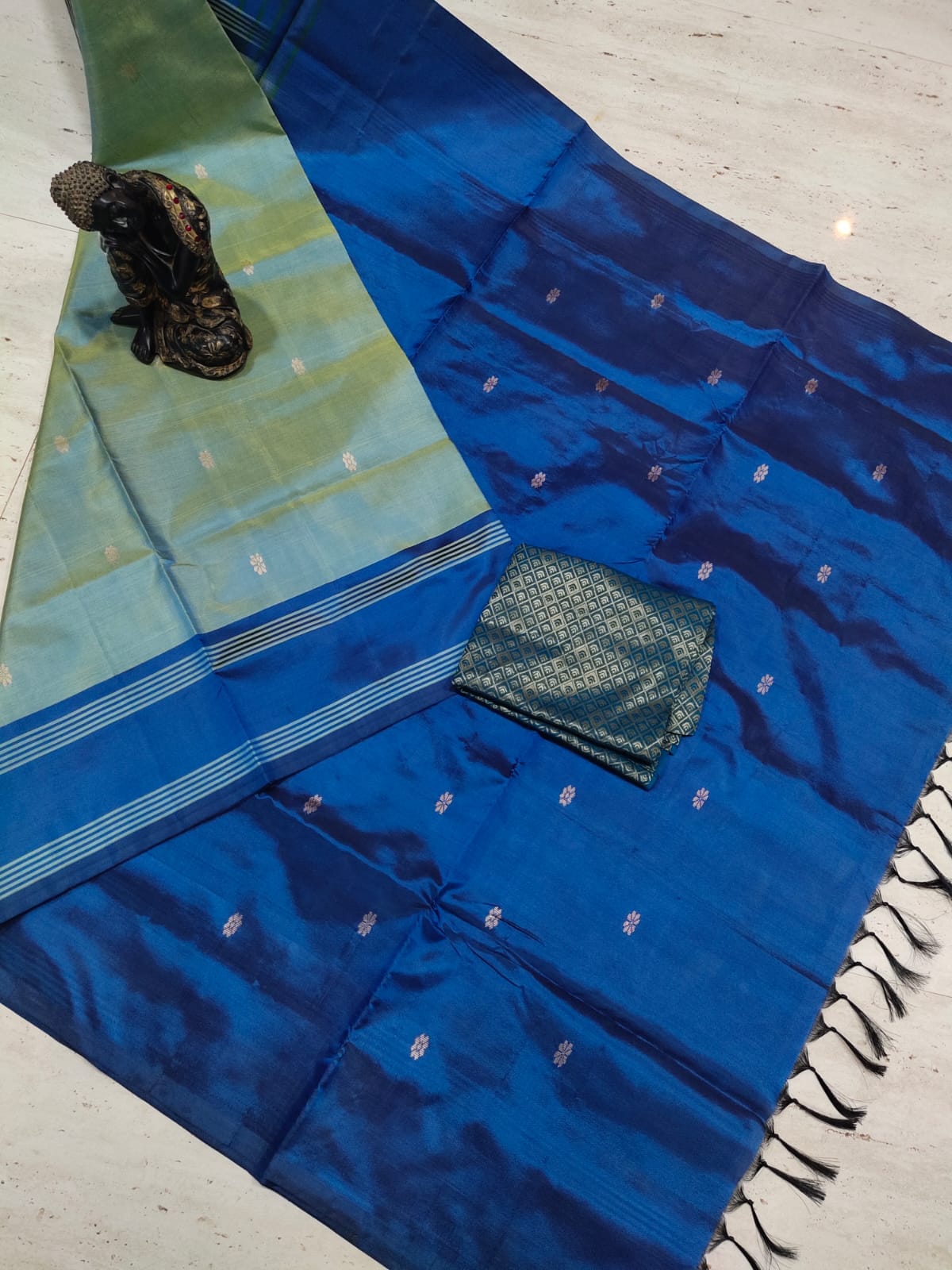 Vibrant Vegan Banana Pith Silk Saree without blouse