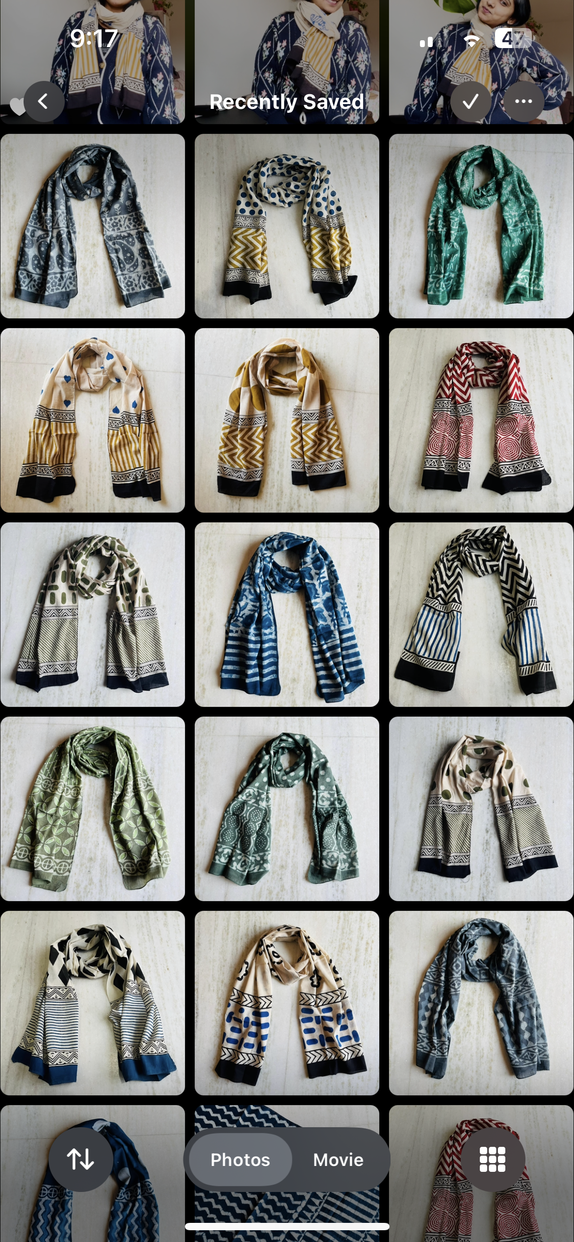 Handblock cotton stoles