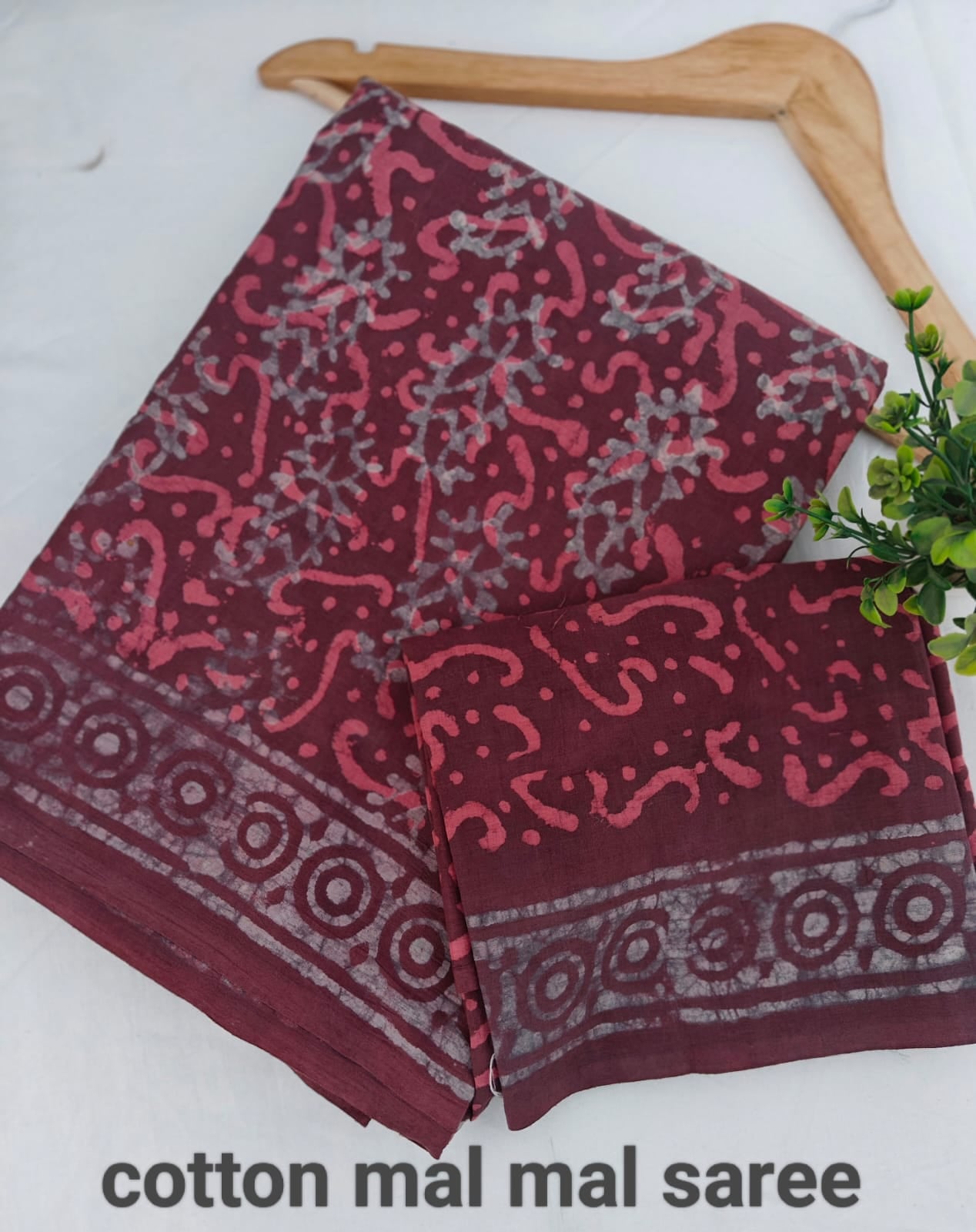 Pre-Order Bagru handBlock Print Cotton mulmul Sarees With Running Blouse