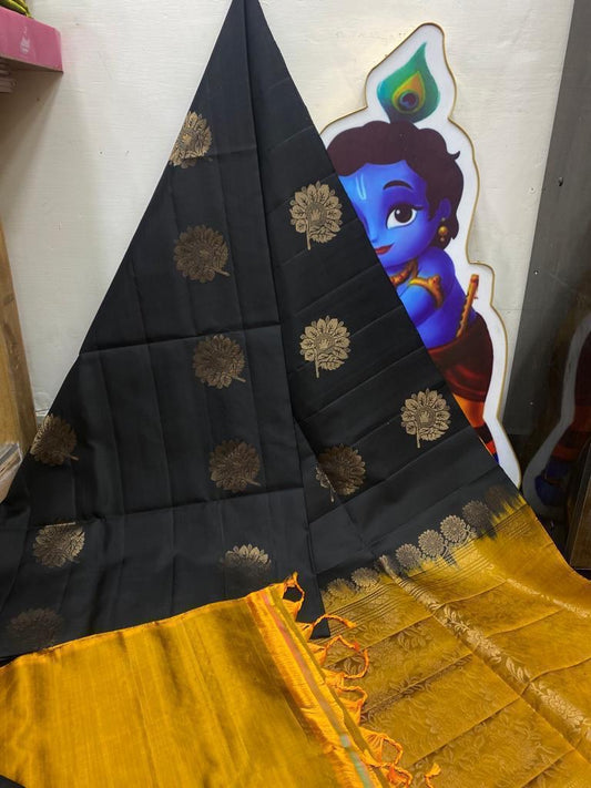 Pure handloom Kanchipuram soft silk saree