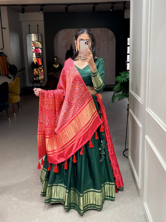 Pre-order Gaji silk Lehenga Set : Contact to check stock availability