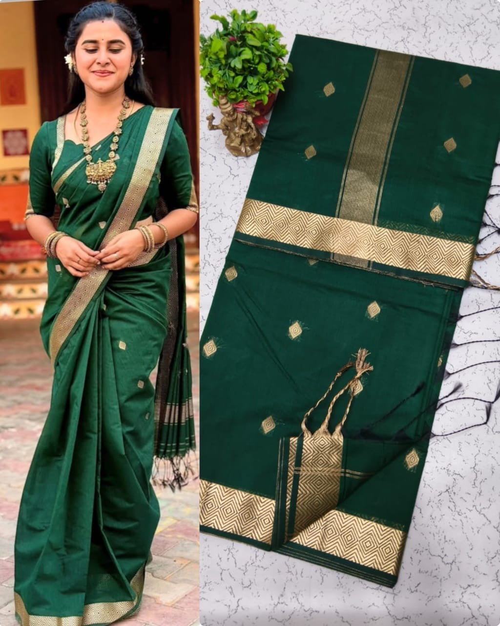 Nayan inspired Silk Cotton saree Model kalyani cotton sarees