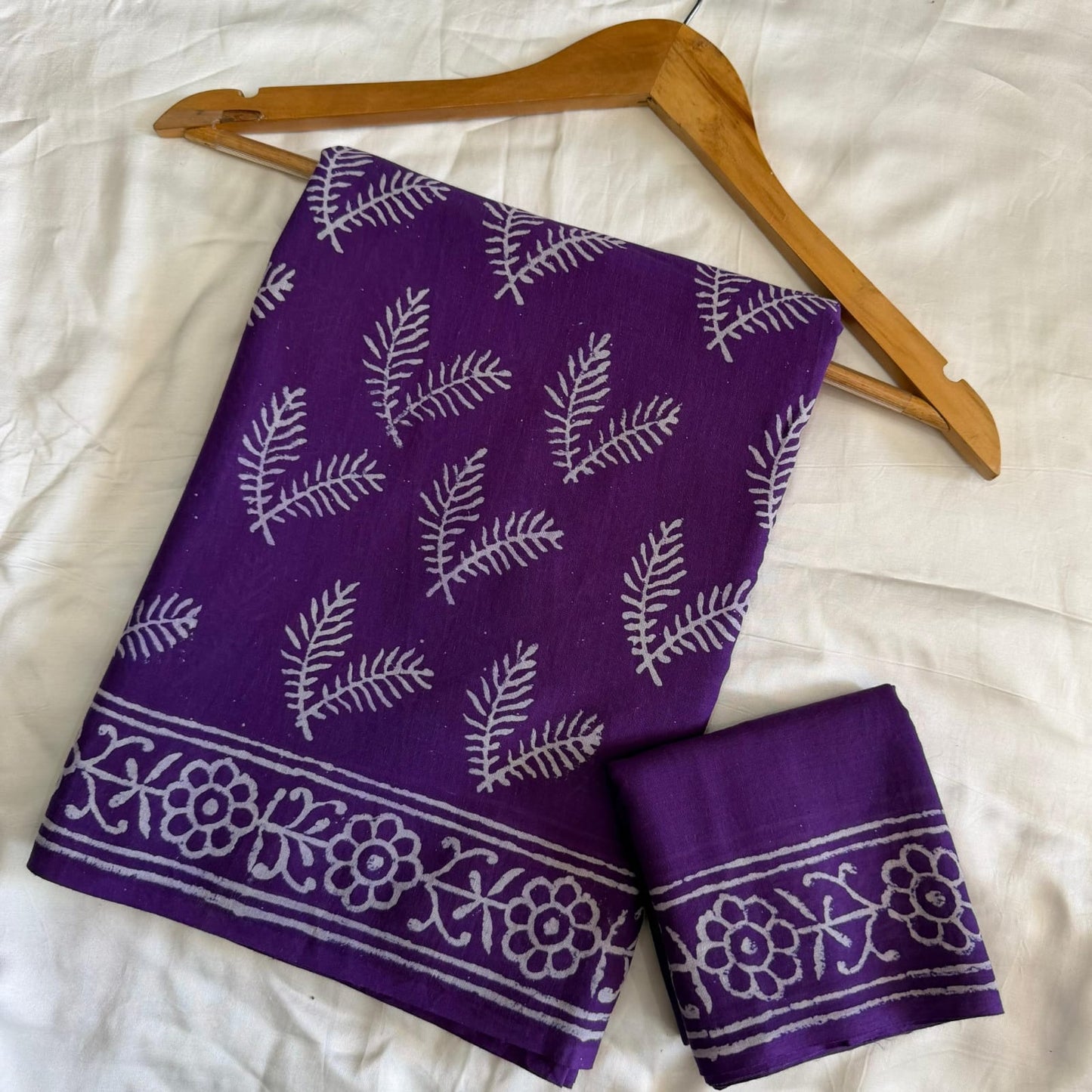 Pre-Order Bagru handBlock Print Cotton mulmul Sarees With Running Blouse