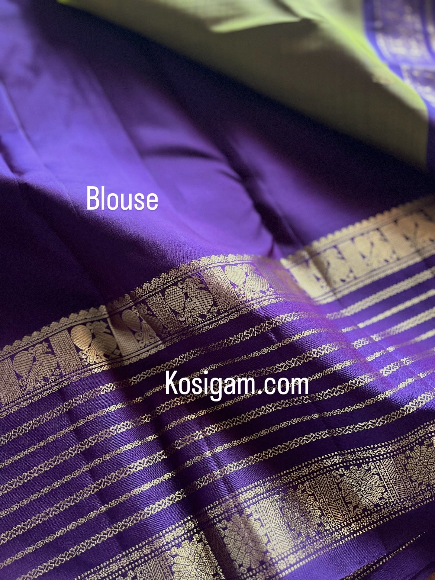 New arrival bridal & festival collection : Pure handloom Kanchipuram silk saree with retta border peacock design 2g gold