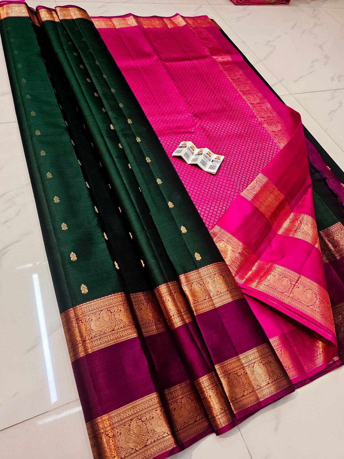 Pre order pure kanchipuram fancy gap border silk sarees : DM screenshot or link to check availability & book