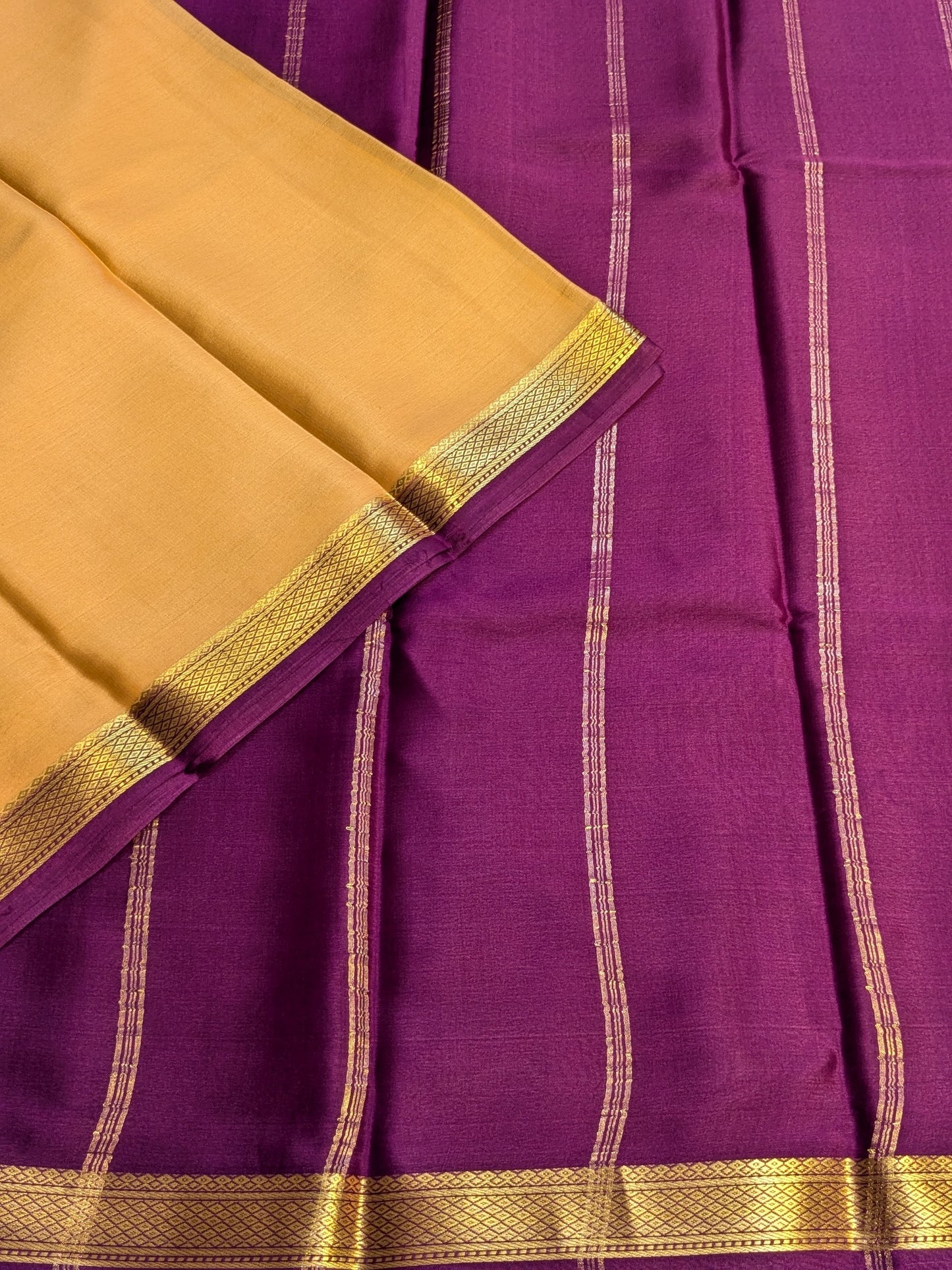 Pure Mysore silk saree 65 gm thickness