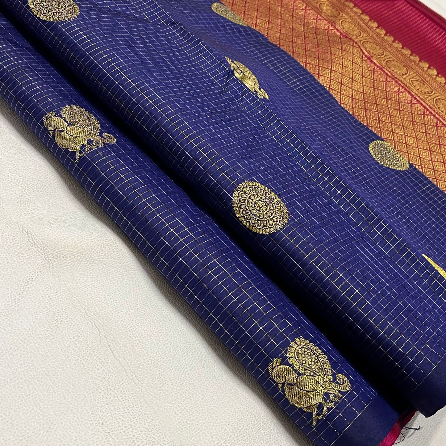 2g GOLD zari pure Kanchipuram Handloom silk saree