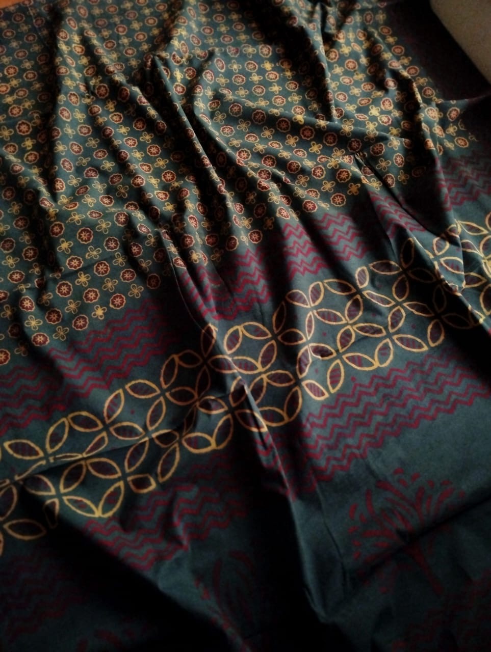 Very soft premium hand dyed & hand printed bagru mulmul cotton saree with blouse