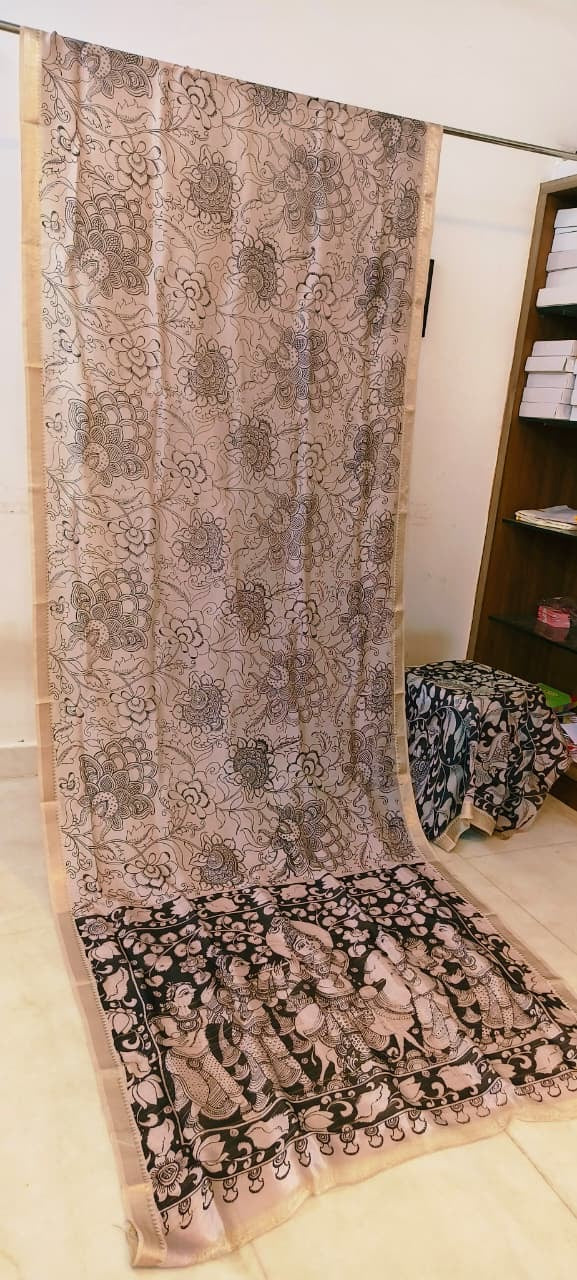 Chanderi silk pen kalamkari sarees