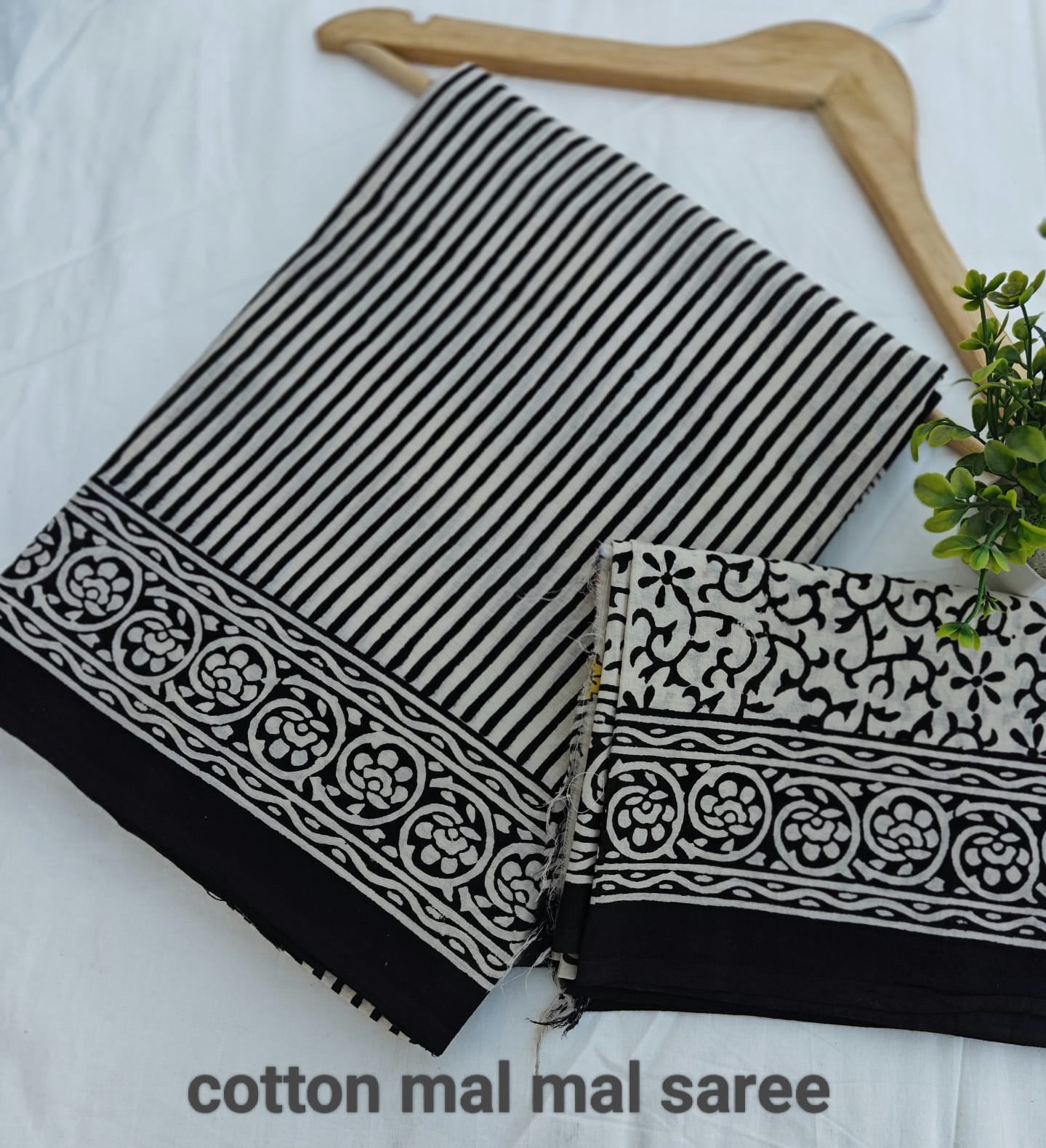 Pre-Order Bagru handBlock Print Cotton mulmul Sarees With Running Blouse