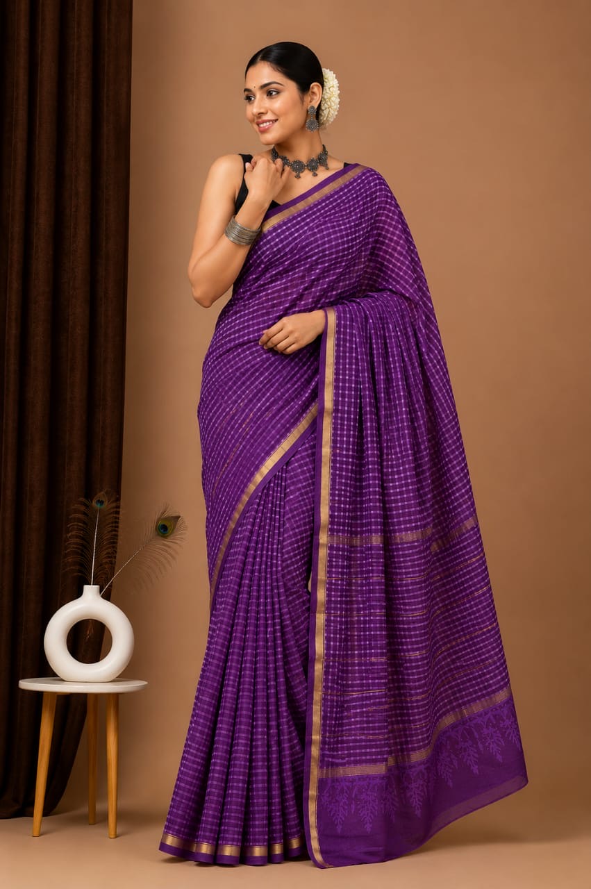 Beautiful chanderi silk saree