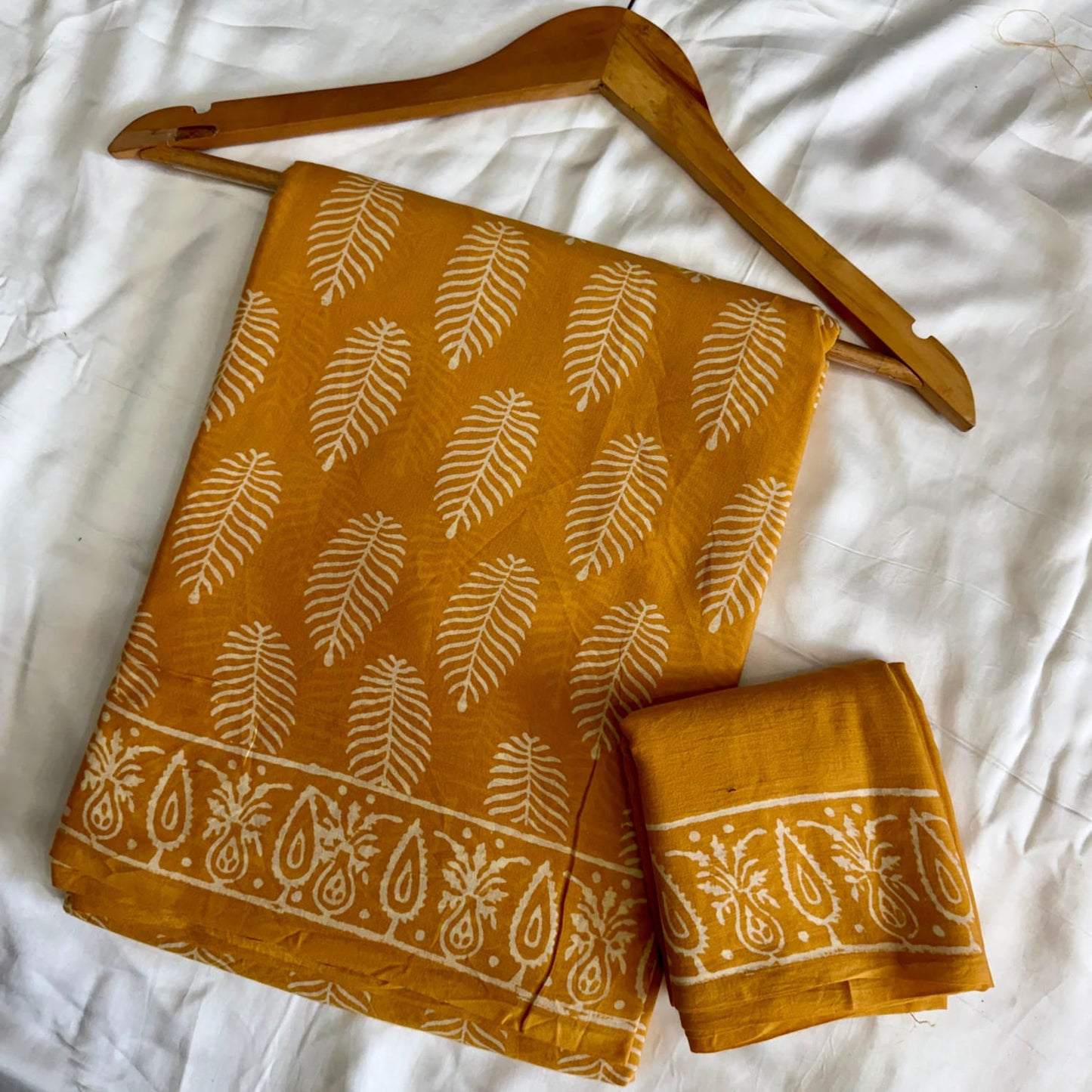 Pre-Order Bagru handBlock Print Cotton mulmul Sarees With Running Blouse