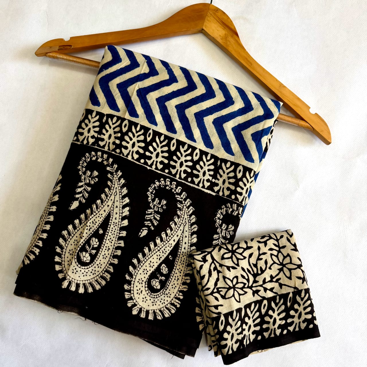 Pre-Order Bagru handBlock Print Cotton mulmul Sarees With Running Blouse