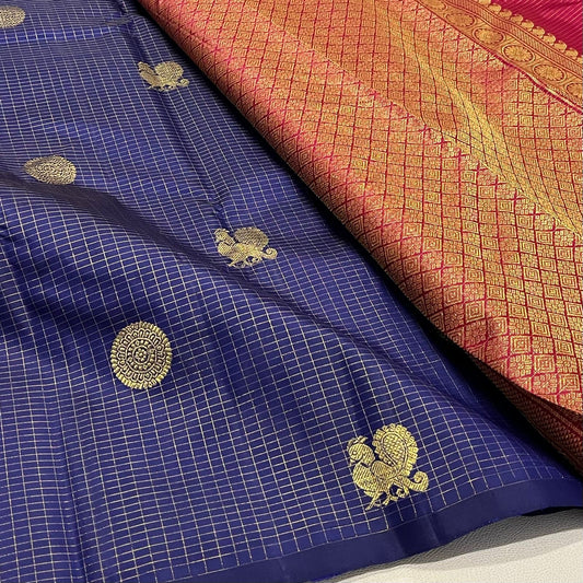2g GOLD zari pure Kanchipuram Handloom silk saree