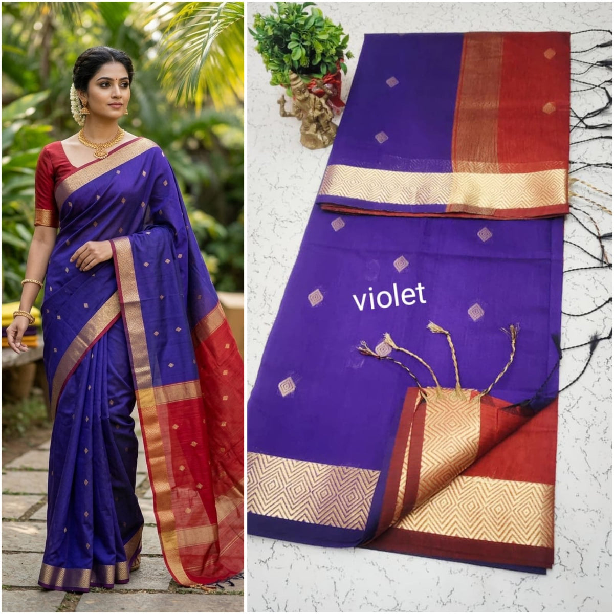 Pre order Nayan inspired Silk Cotton saree Model kalyani cotton sarees 2nd set - weaved on orders