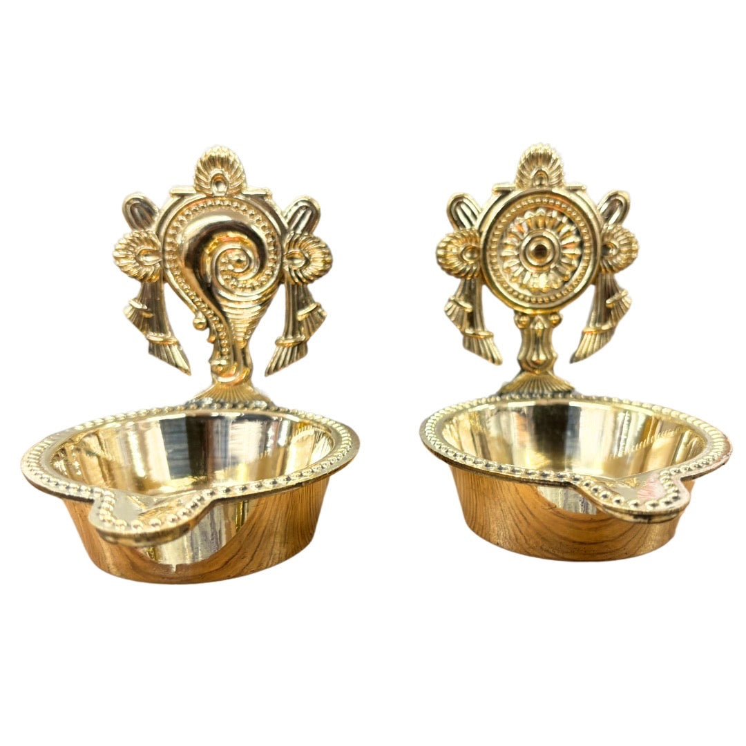 Sangh Chakra Balaji Lamp Pair