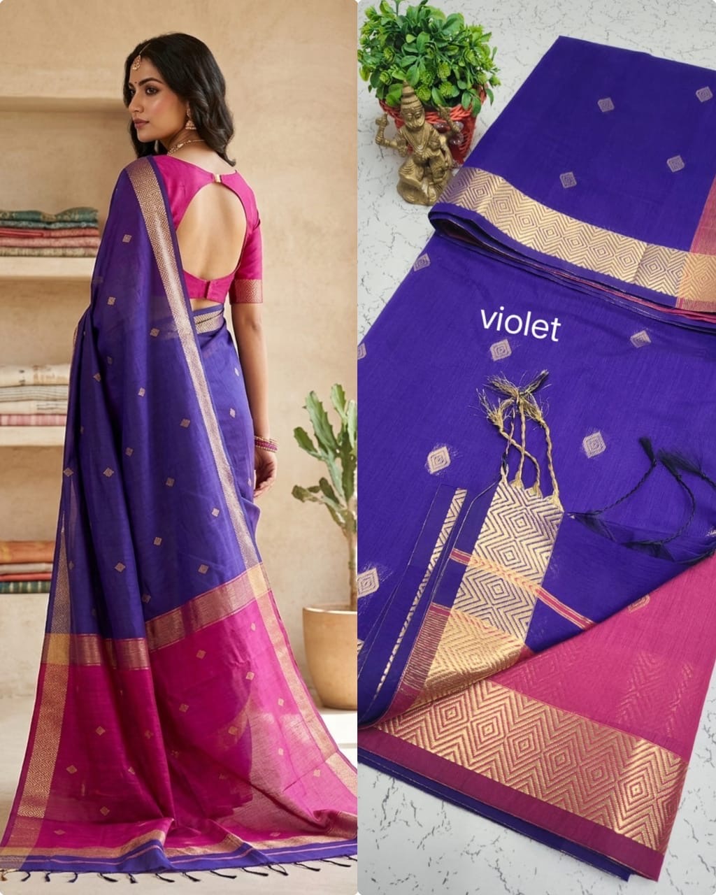 Pre order Nayan inspired Silk Cotton saree Model kalyani cotton sarees 2nd set - weaved on orders