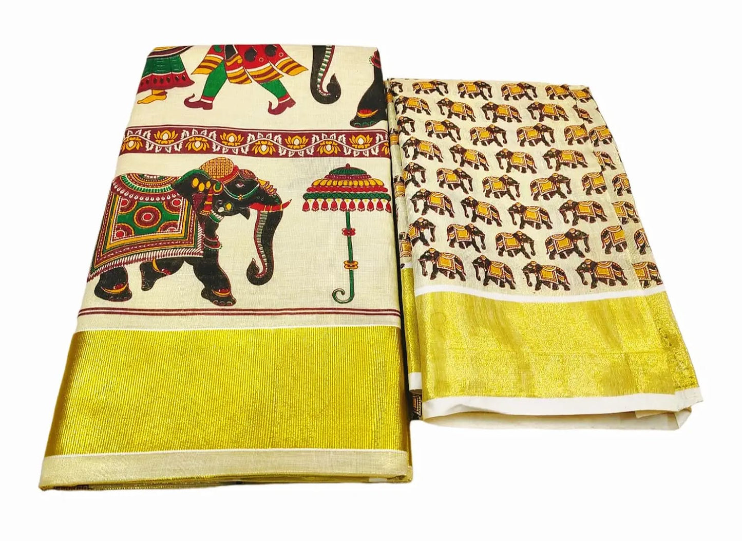 Beautiful kerala style tissue saree