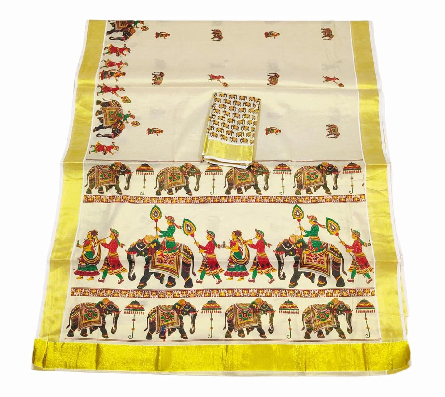 Beautiful kerala style tissue saree