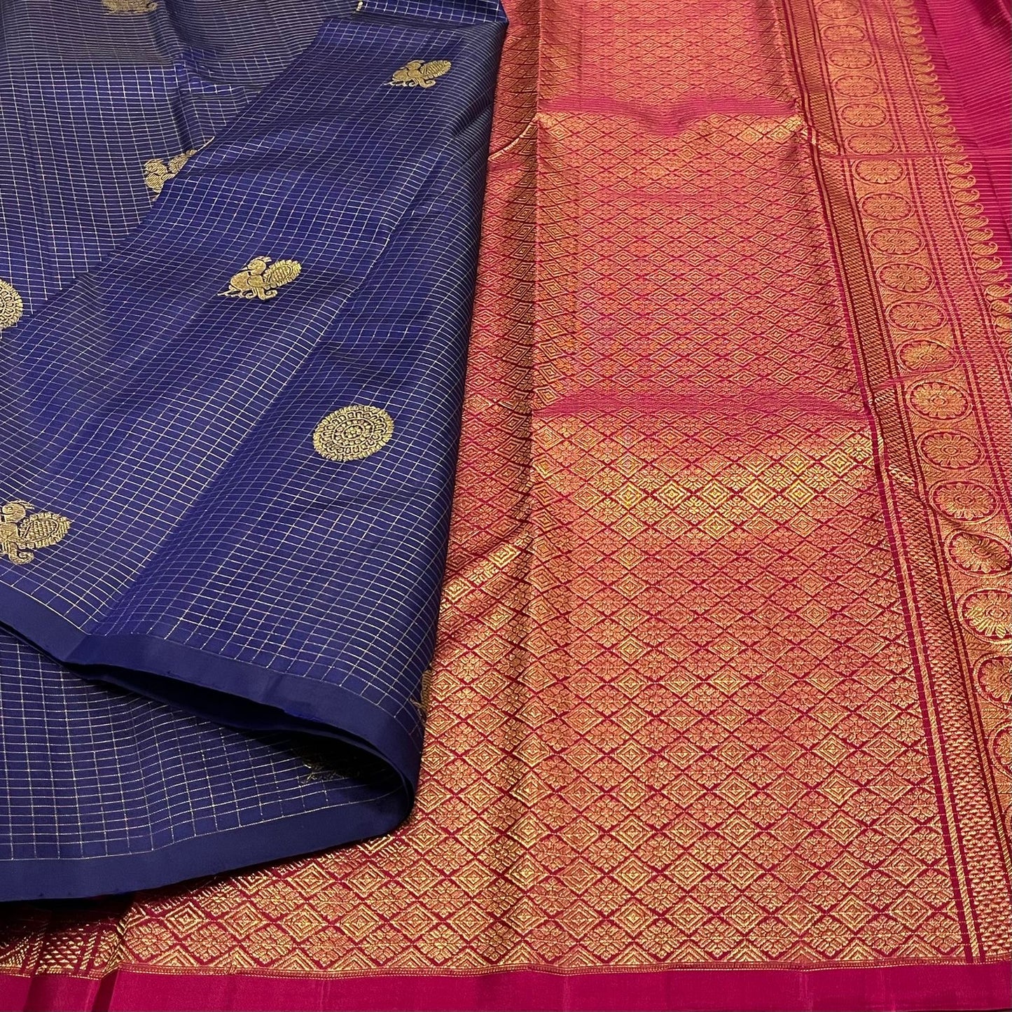 2g GOLD zari pure Kanchipuram Handloom silk saree