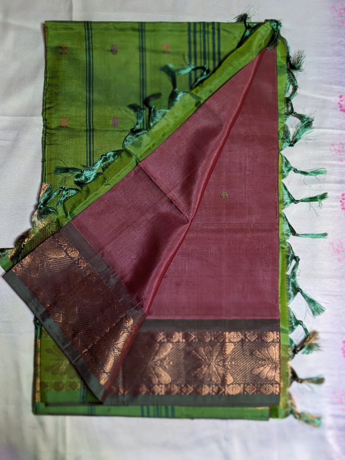 Vegan Banana Pith Silk Saree without blouse