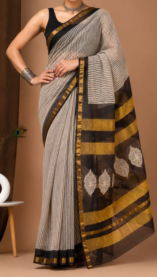New Unique collection of Colourful Bagru Hand block printed kota doriya sarees with blouse