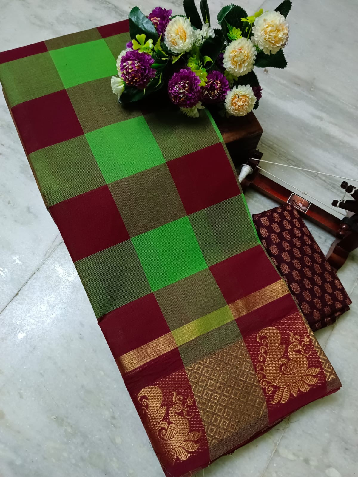 New collection: Pure Chettinad cotton saree without blouse