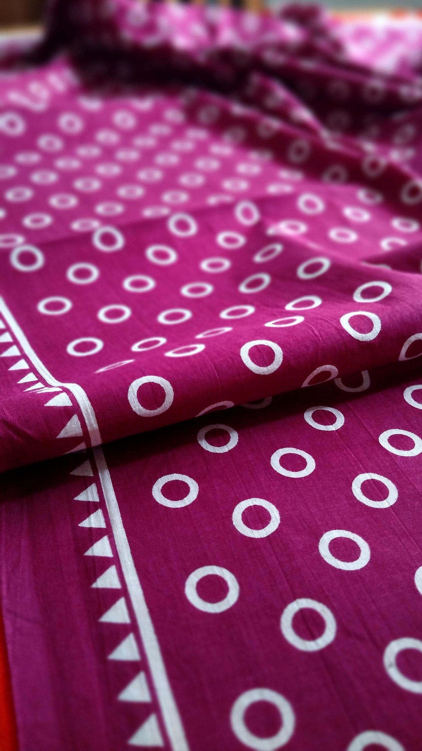 Very Soft printed mulmul cotton saree with blouse