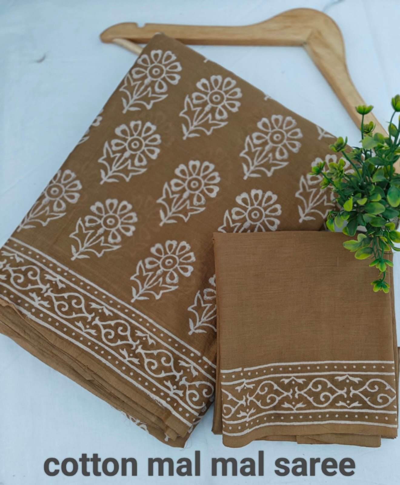 Pre-Order Bagru handBlock Print Cotton mulmul Sarees With Running Blouse