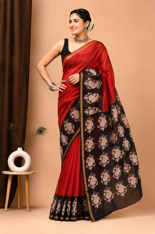 Beautiful chanderi silk saree