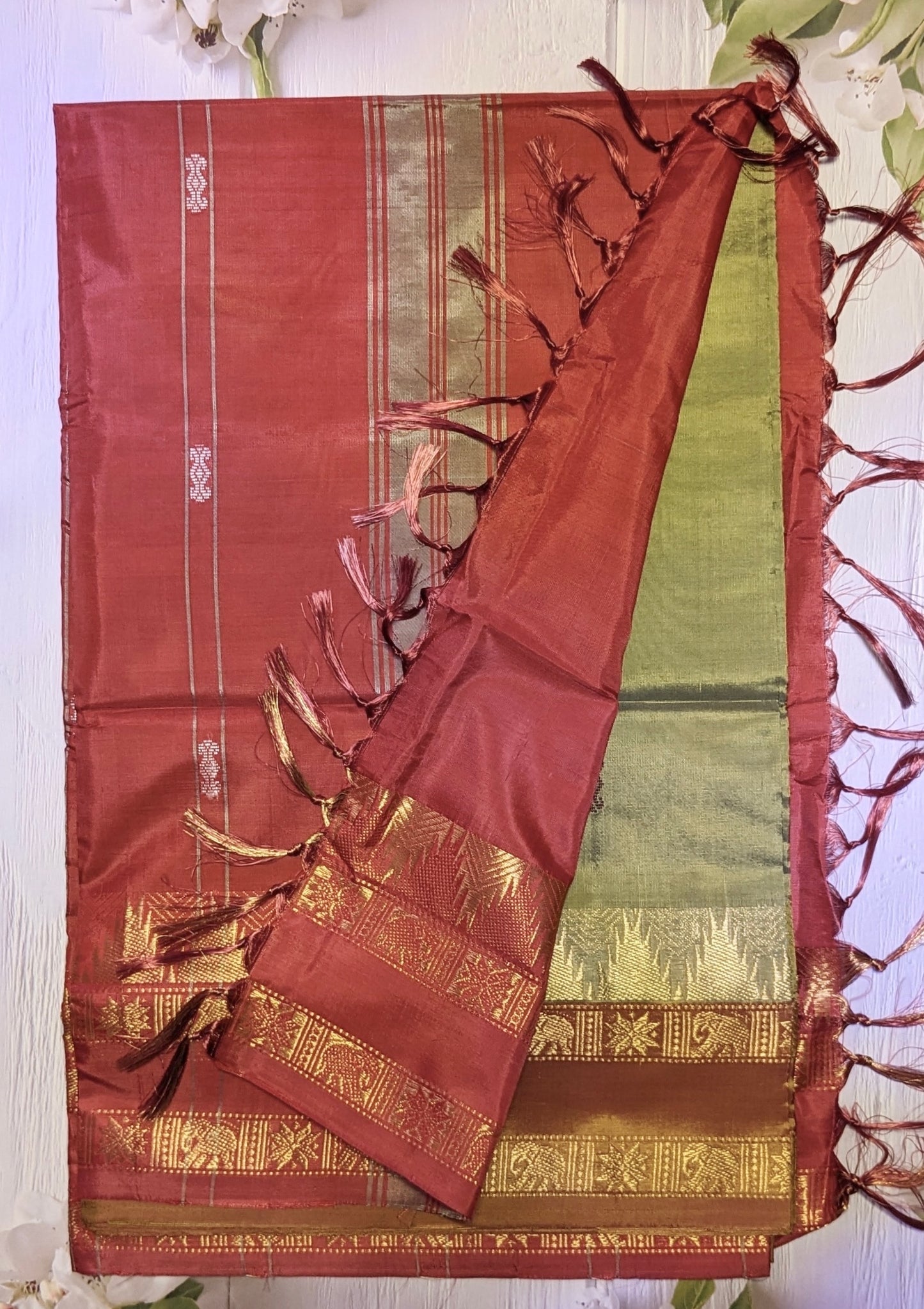 Vegan Silk saree without blouse