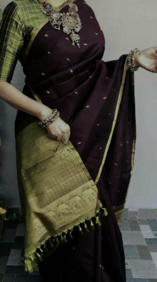 Pure Kanchipuram silk saree with silk mark