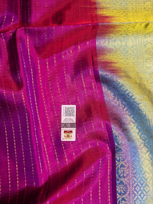 Pure handloom kanchipuram silk saree Silkmark certificate