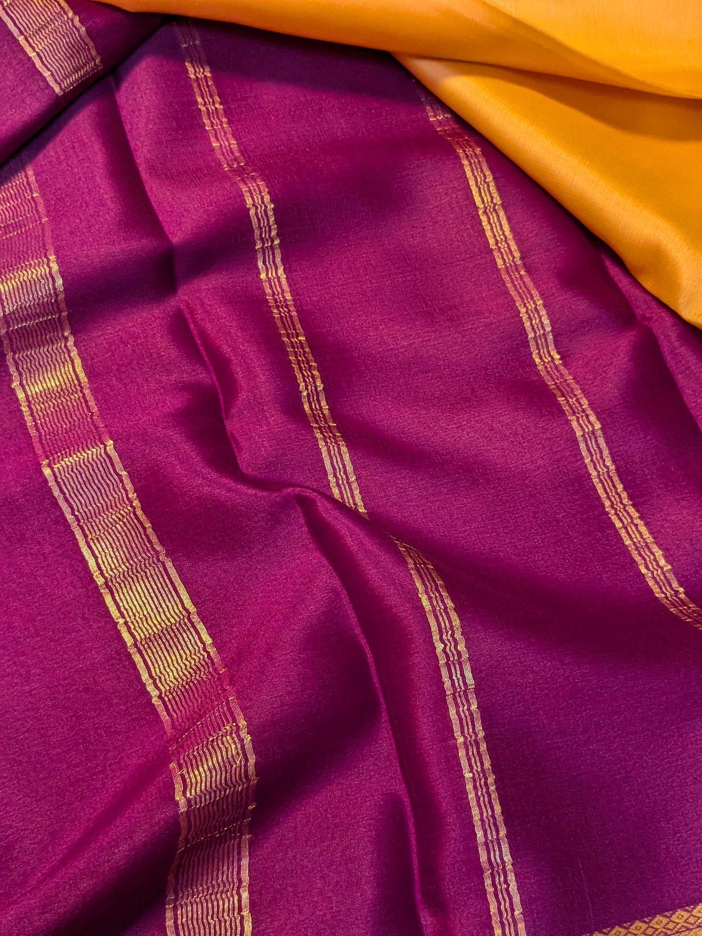 Pure Mysore silk saree 65 gm thickness