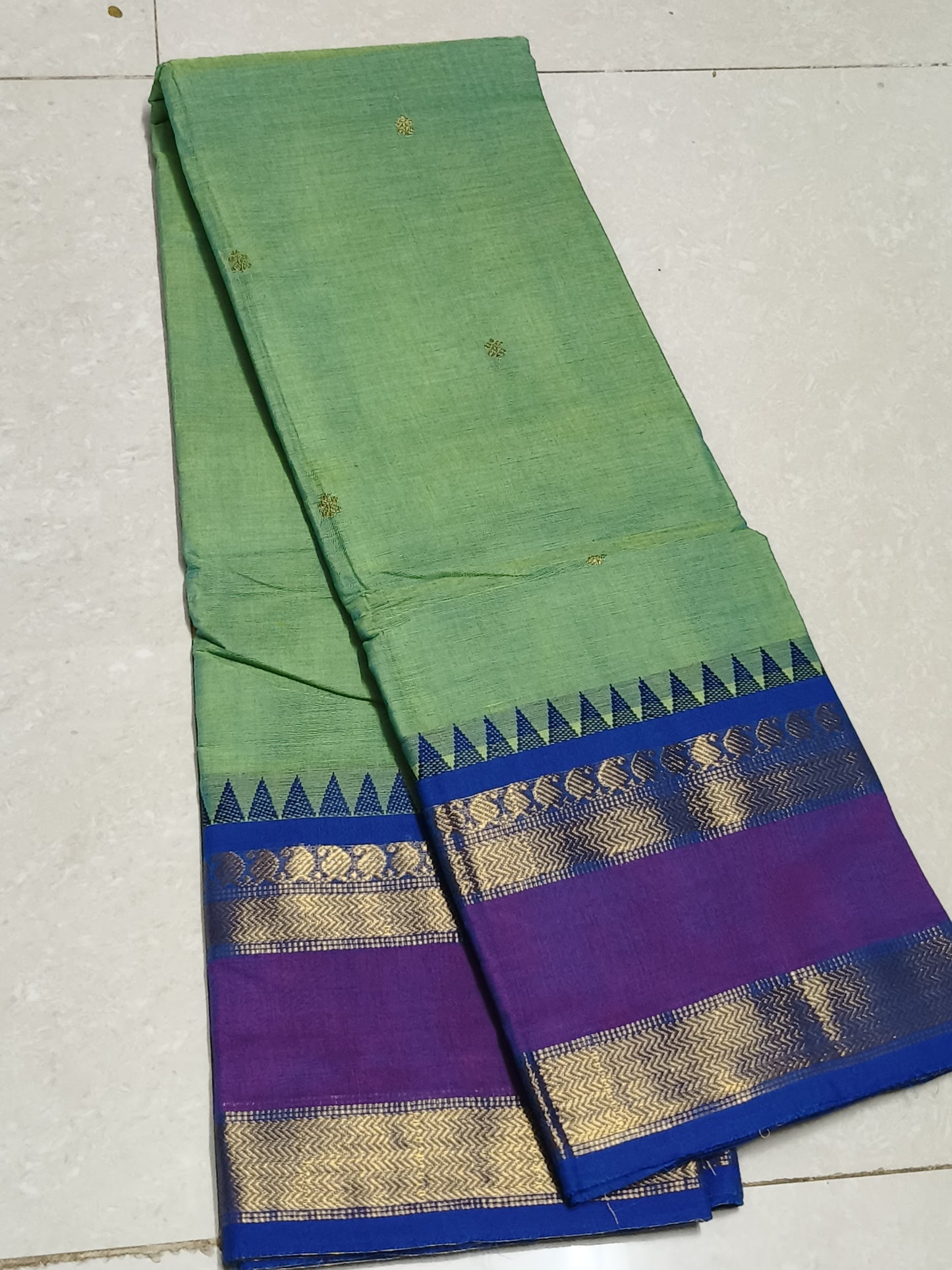 Pure kanchi border handloom chettinadu kandangi saree without blouse