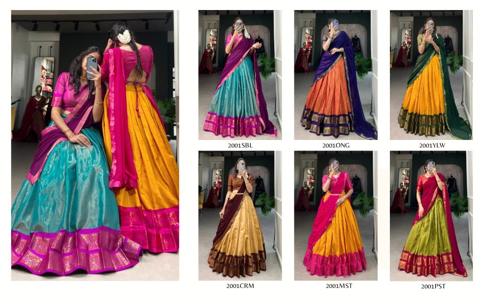 Pre-order Fancy Semi stitched Lehenga Set - contact by chat for stock availability.