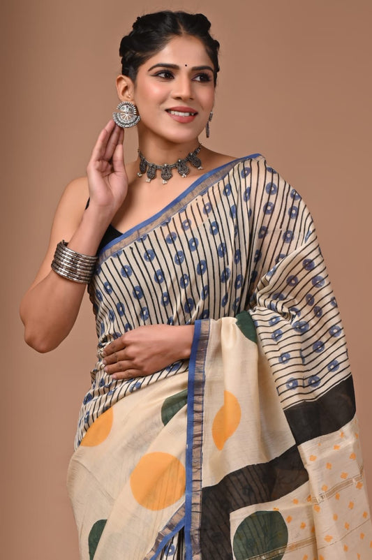 Beautiful chanderi silk saree