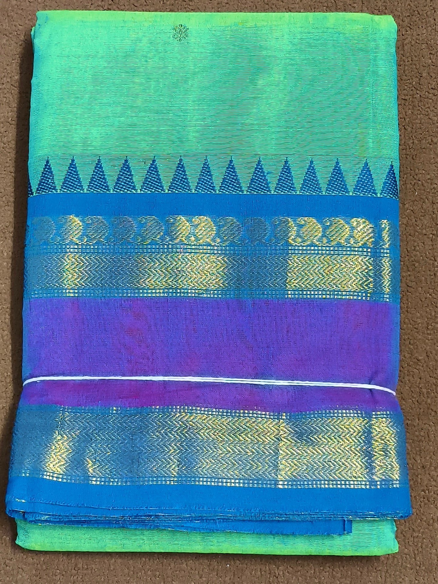 Pure kanchi border handloom chettinadu kandangi saree without blouse
