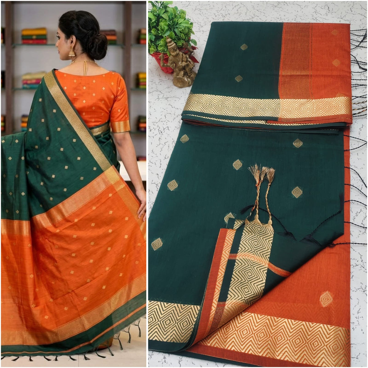Pre order Nayan inspired Silk Cotton saree Model kalyani cotton sarees 2nd set - weaved on orders