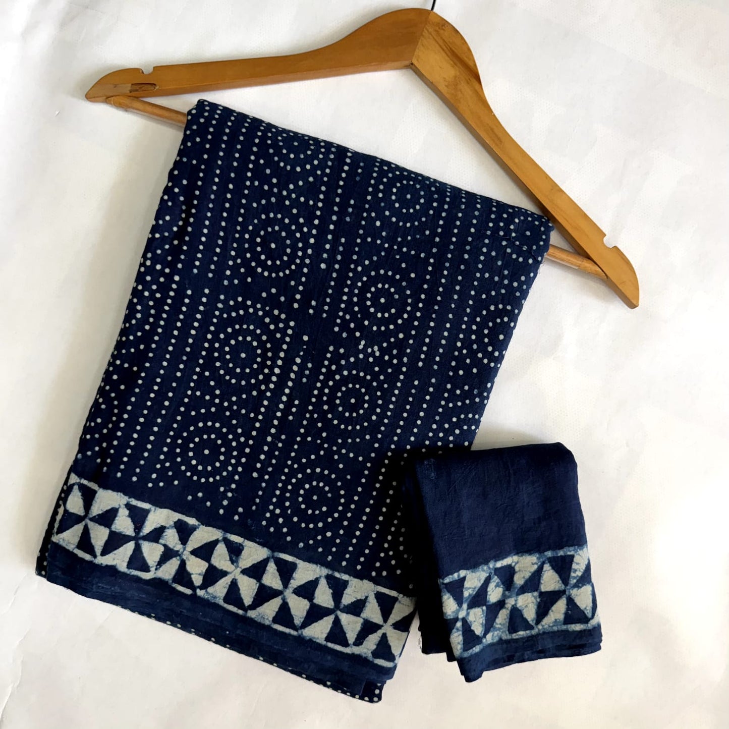 Pre-Order Bagru handBlock Print Cotton mulmul Sarees With Running Blouse