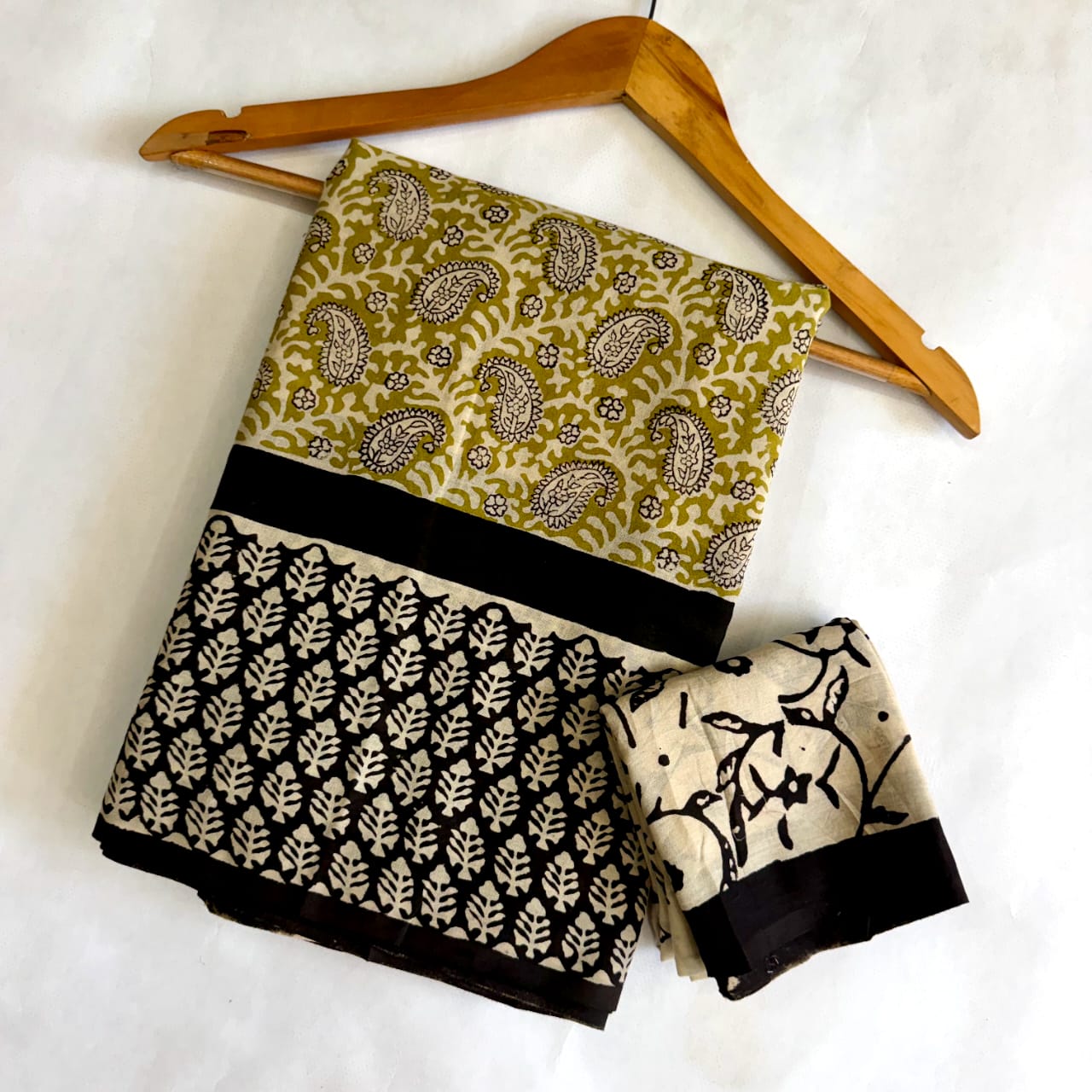 Pre-Order Bagru handBlock Print Cotton mulmul Sarees With Running Blouse