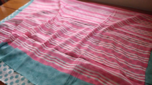 Soft hand printed premium mulmul cotton saree with blouse