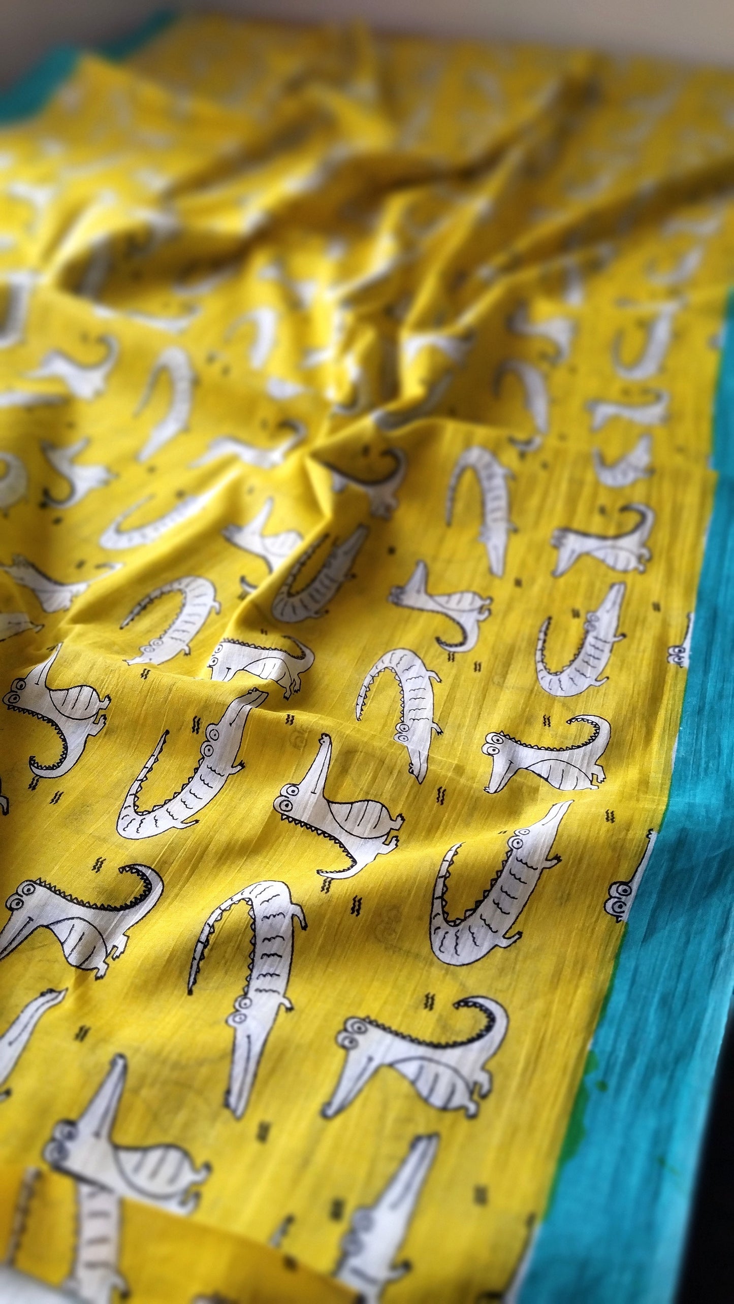 Very Soft printed mulmul cotton saree with blouse