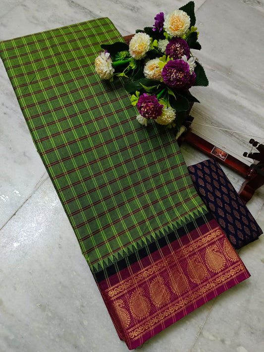 New collection: Pure Chettinad cotton saree without blouse