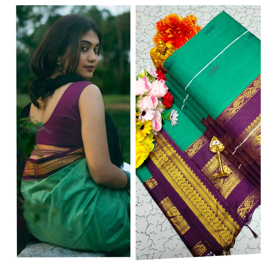 Premium Quality Kalyani cotton saree/Lata Gadwal Paithani