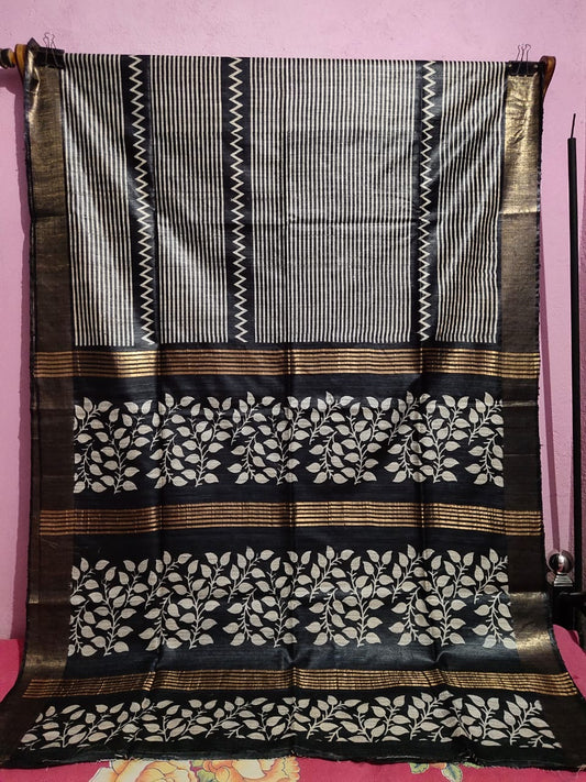 Pure Tussar Gicha Silk Saree